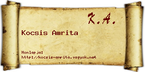 Kocsis Amrita névjegykártya